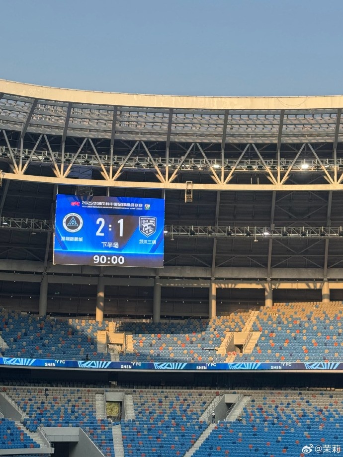 熱身賽：深圳新鵬城在常規(guī)時間2-1勝武漢三鎮(zhèn)，在加時賽2-2戰(zhàn)平