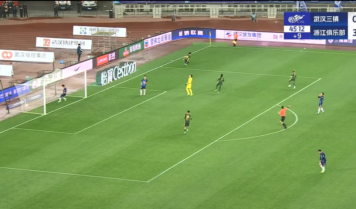 18歲王鈺棟中超處子球！三鎮(zhèn)后防白給，浙江半場4-0領(lǐng)先