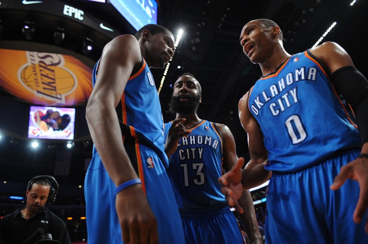 雷霆三少得分全部進(jìn)入歷史前20！他們是NBA歷史最大的如果嗎？